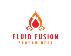  Flame Droplet Gas logo design