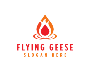  Flame Droplet Gas logo design