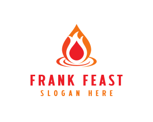  Flame Droplet Gas logo design