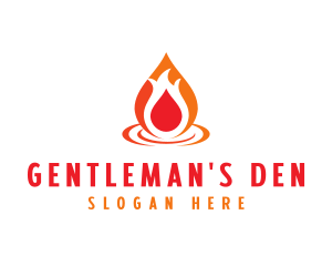  Flame Droplet Gas logo design