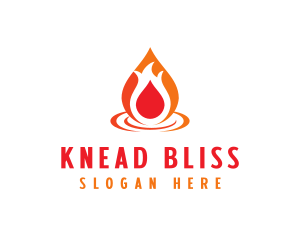  Flame Droplet Gas logo design