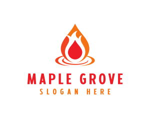  Flame Droplet Gas logo design