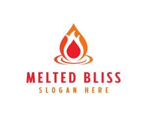  Flame Droplet Gas logo design