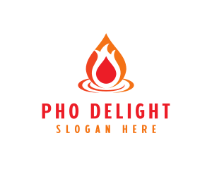  Flame Droplet Gas logo design