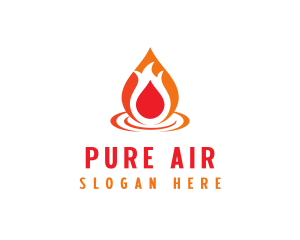  Flame Droplet Gas logo design