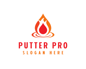  Flame Droplet Gas logo design