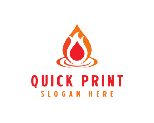  Flame Droplet Gas logo design