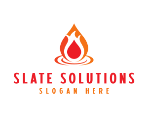  Flame Droplet Gas logo design