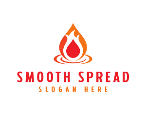  Flame Droplet Gas logo design