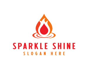  Flame Droplet Gas logo design