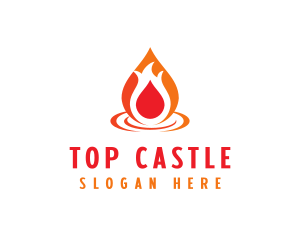  Flame Droplet Gas logo design