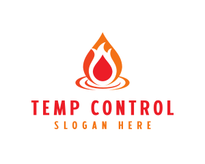  Flame Droplet Gas logo design