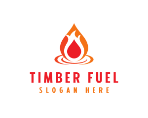  Flame Droplet Gas logo design