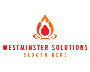  Flame Droplet Gas logo design