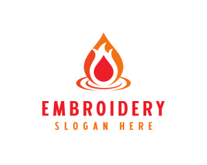  Flame Droplet Gas logo design