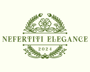 Elegant Floral Wreath logo design