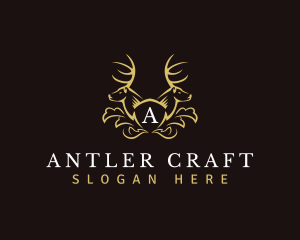 Antlers - Majestic Deer Antlers logo design