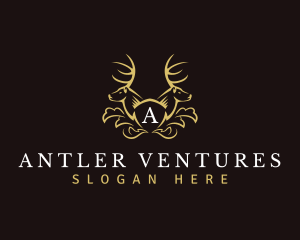 Antler - Majestic Deer Antlers logo design