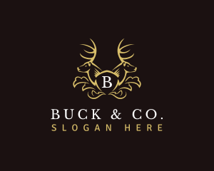 Majestic Deer Antlers logo design