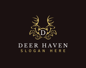 Majestic Deer Antlers logo design