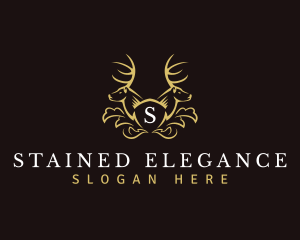 Majestic Deer Antlers logo design