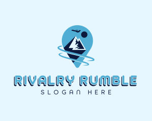 Expedition - Mountain Location Pin Travel logo design