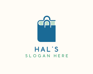 Supermarket - Book Shopping Bag logo design