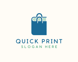 Booklet - Book Shopping Bag logo design