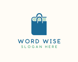 Dictionary - Book Shopping Bag logo design