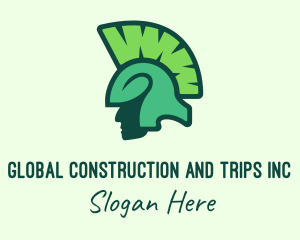Vegetarian - Green Organic Spartan logo design