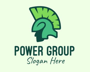 Soldier - Green Organic Spartan logo design