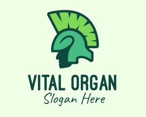 Green Organic Spartan logo design