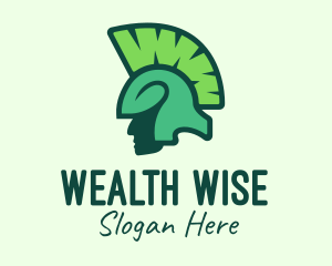 Medieval - Green Organic Spartan logo design