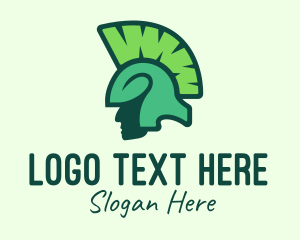 Green Organic Spartan Logo