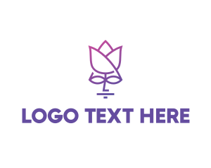 Violet - Flower Face Spa logo design