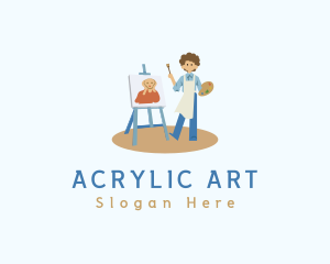 Painter Painting Artwork logo design