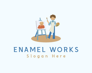 Enamel - Painter Painting Artwork logo design