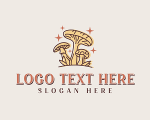 Fungus - Mushroom Organic Garden logo design