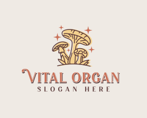 Mushroom Organic Garden logo design