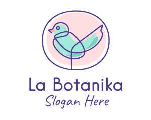 Cute Passerine Bird Logo