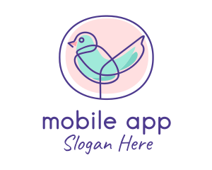 Cute Passerine Bird Logo