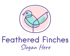 Cute Passerine Bird logo design