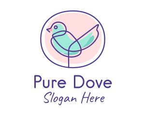 Cute Passerine Bird logo design