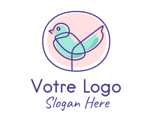 Multicolor - Cute Passerine Bird logo design