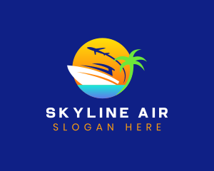 Cruise - Yacht Plane Travel logo design