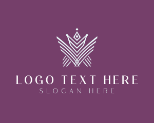 Letter M - Elegant Royal Tiara logo design