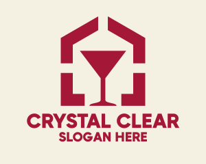 Glass - Wine Glass House logo design