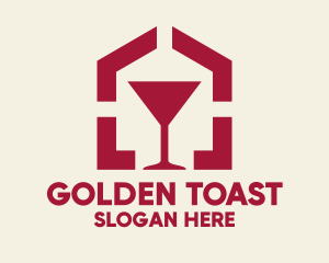 Toast - Wine Glass House logo design