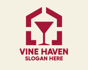 Wine Glass House logo design