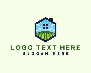 House - Sky House Landscaping Field logo design